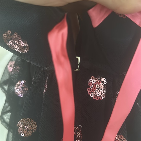 NWT Victoria Secrret sexy lingerie black with pink sparkly sequence 34C - Picture 4 of 7